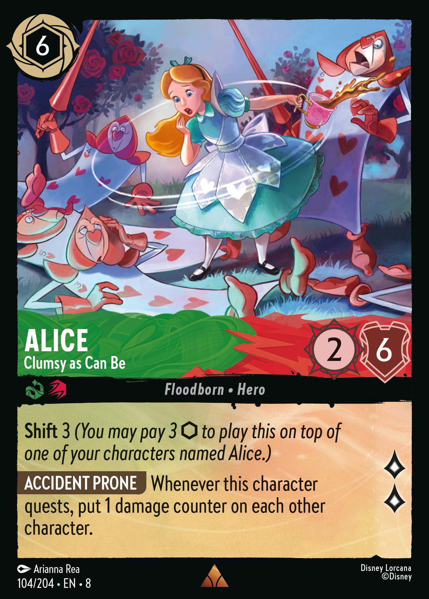 Alice — Clumsy as Can Be Disney Lorcana card
