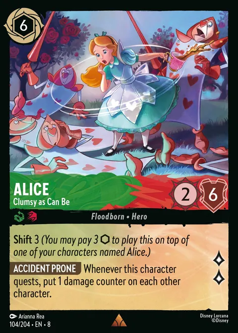 Alice — Clumsy as Can Be Disney Lorcana card