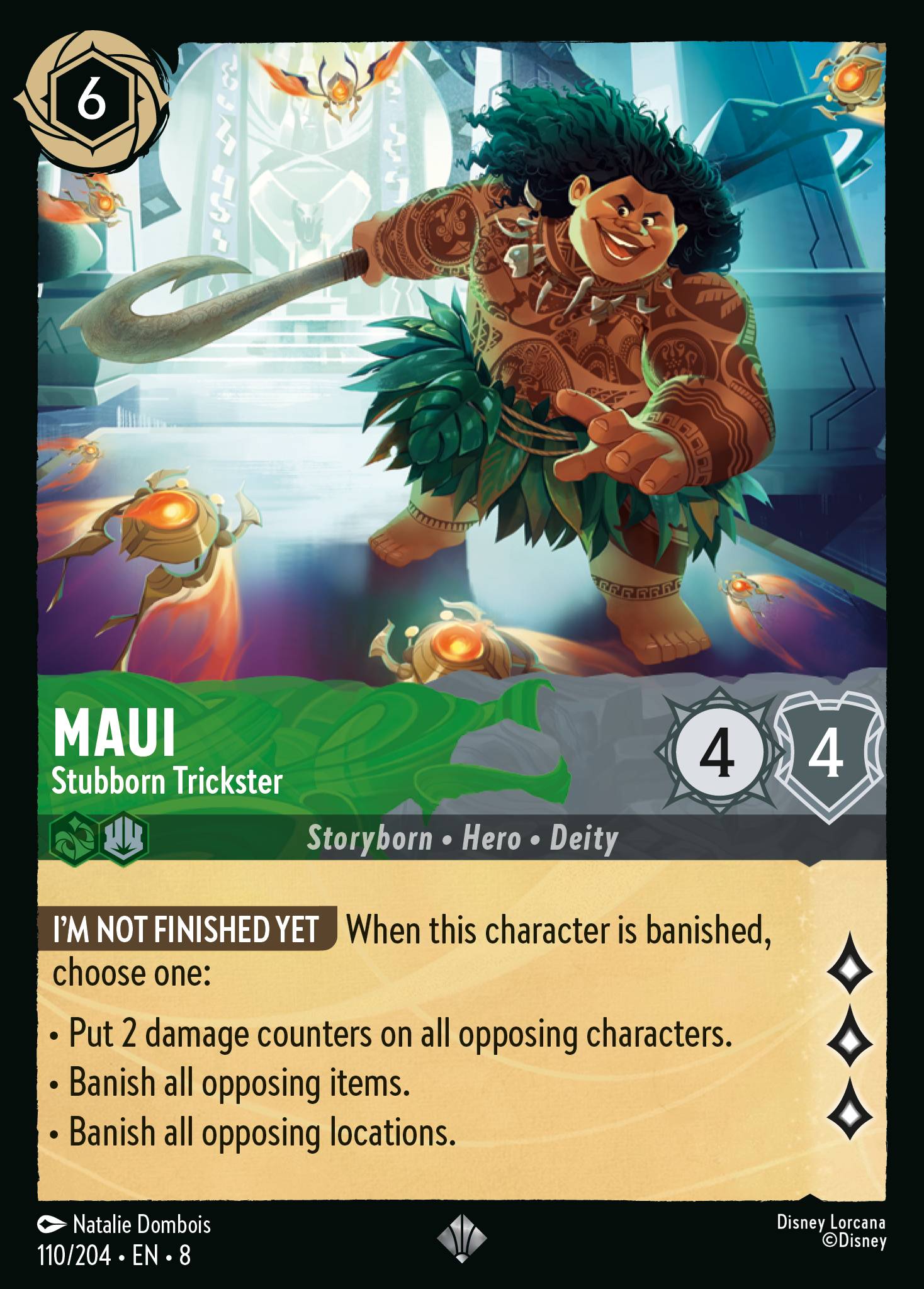 Maui — Stubborn Trickster Disney Lorcana card