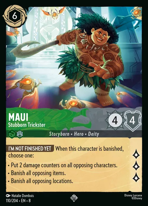 Maui — Stubborn Trickster Disney Lorcana card