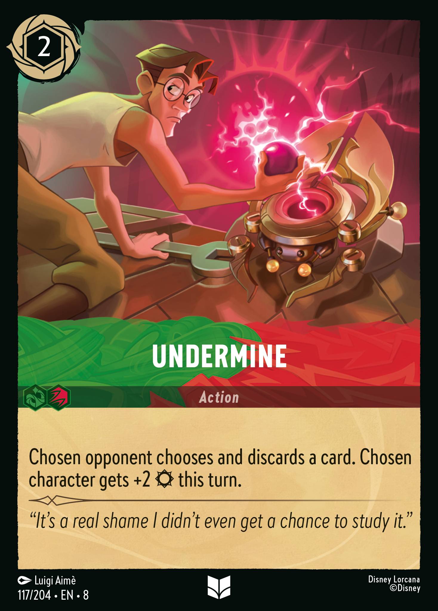 Undermine Disney Lorcana card