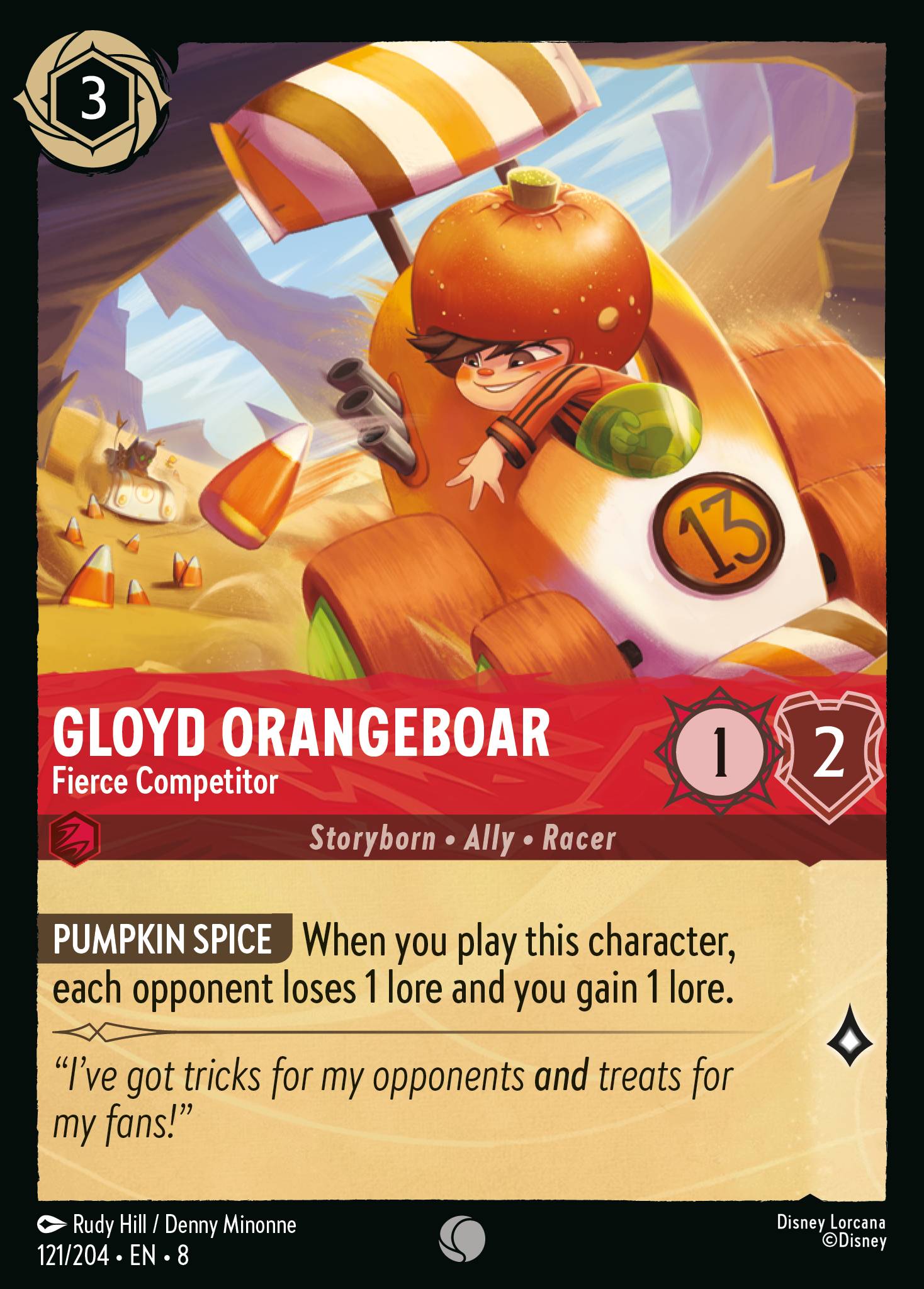 Gloyd Orangeboar — Fierce Competitor Disney Lorcana card