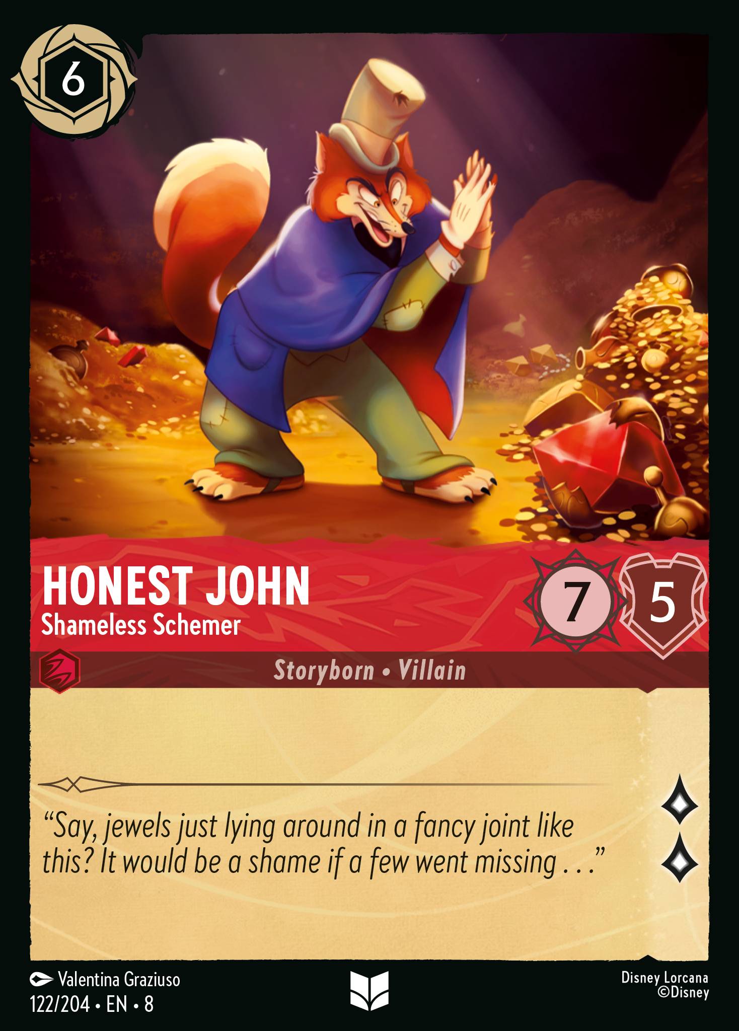 Honest John — Shameless Schemer Disney Lorcana card