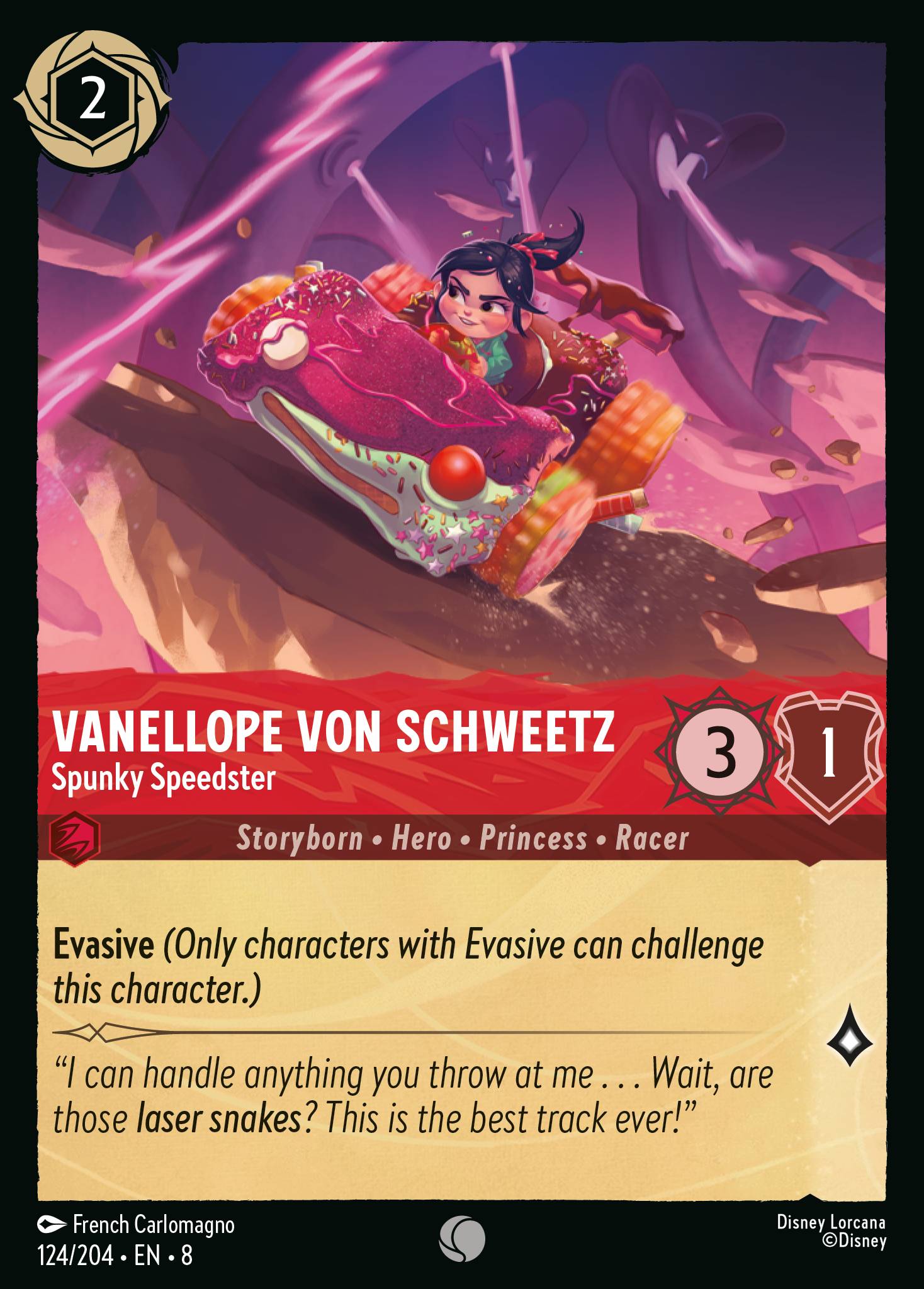 Vanellope Von Schweetz — Spunky Speedster Disney Lorcana card