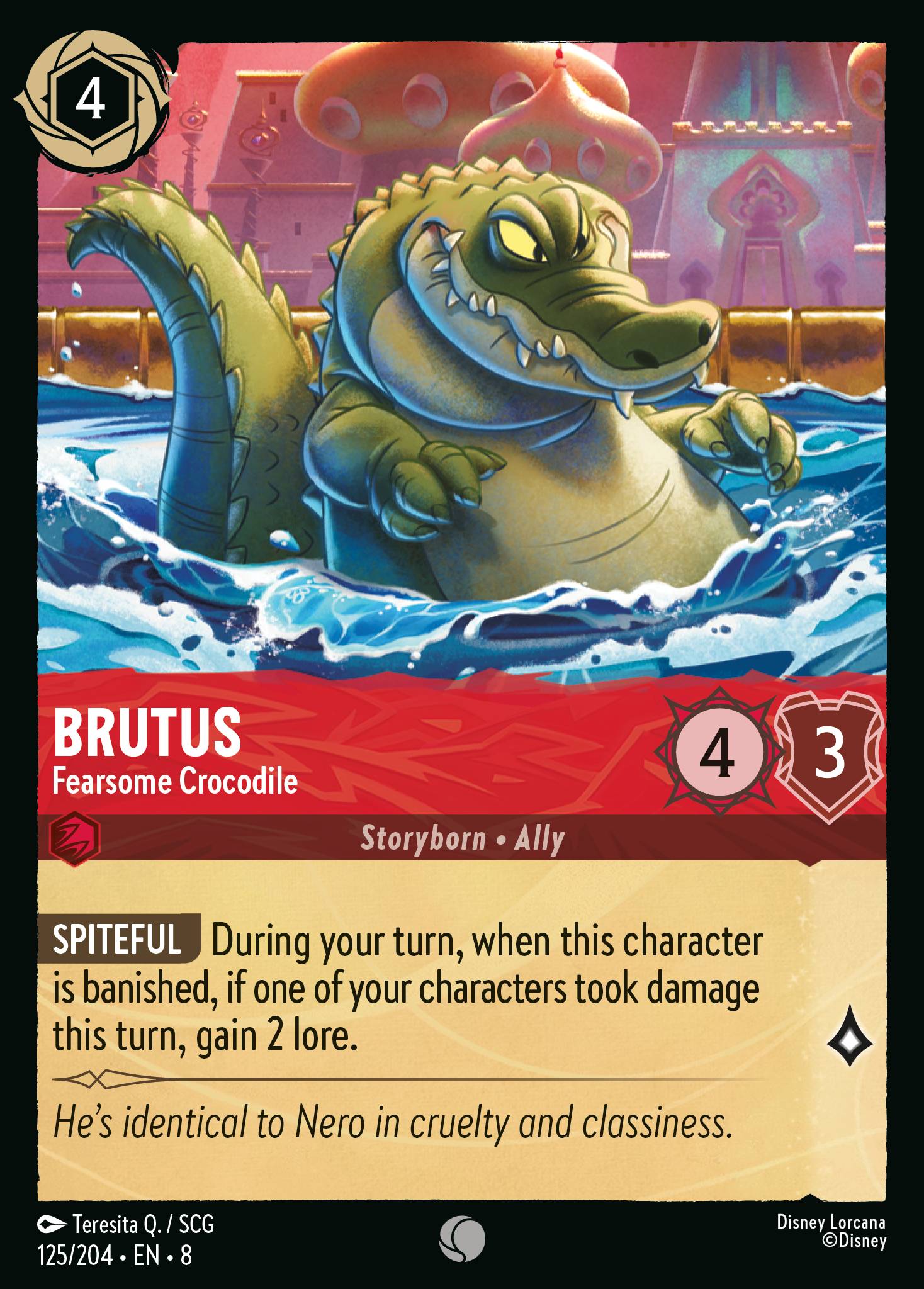 Brutus — Fearsome Crocodile Disney Lorcana card