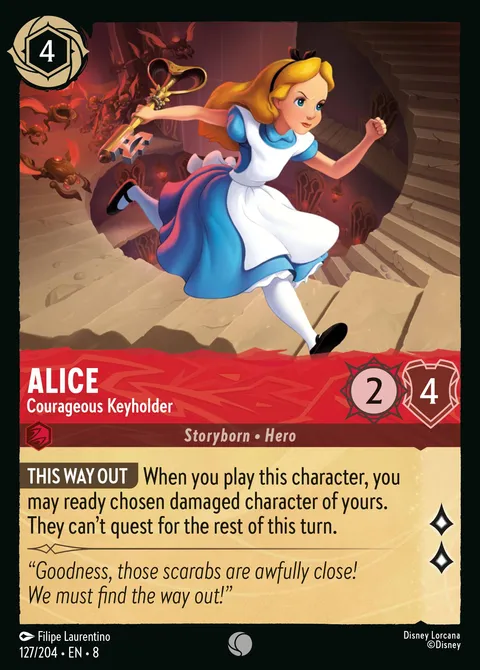 Alice — Courageous Keyholder Disney Lorcana card