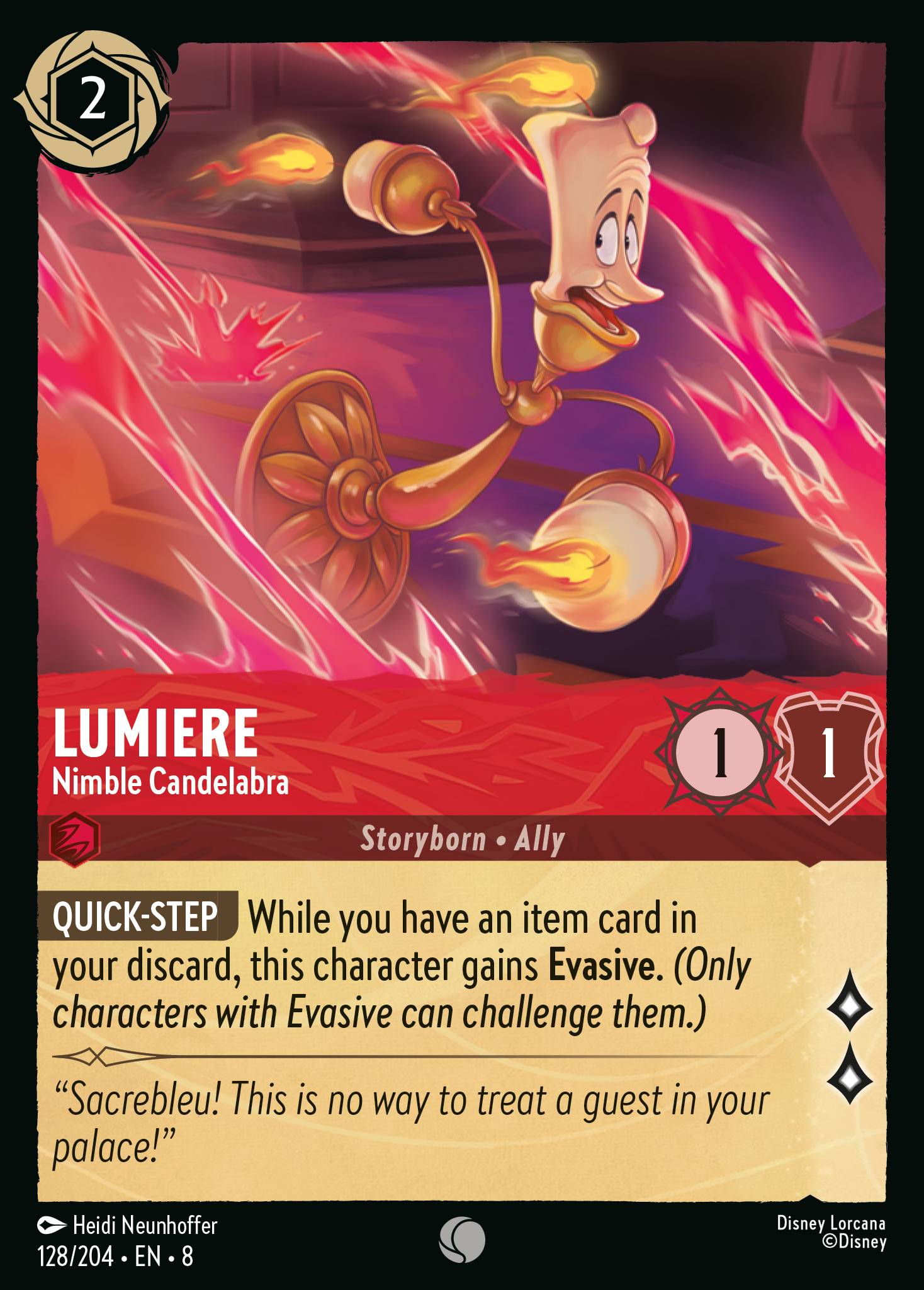 Lumiere — Nimble Candelabra Disney Lorcana card