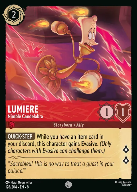 Lumiere — Nimble Candelabra Disney Lorcana card