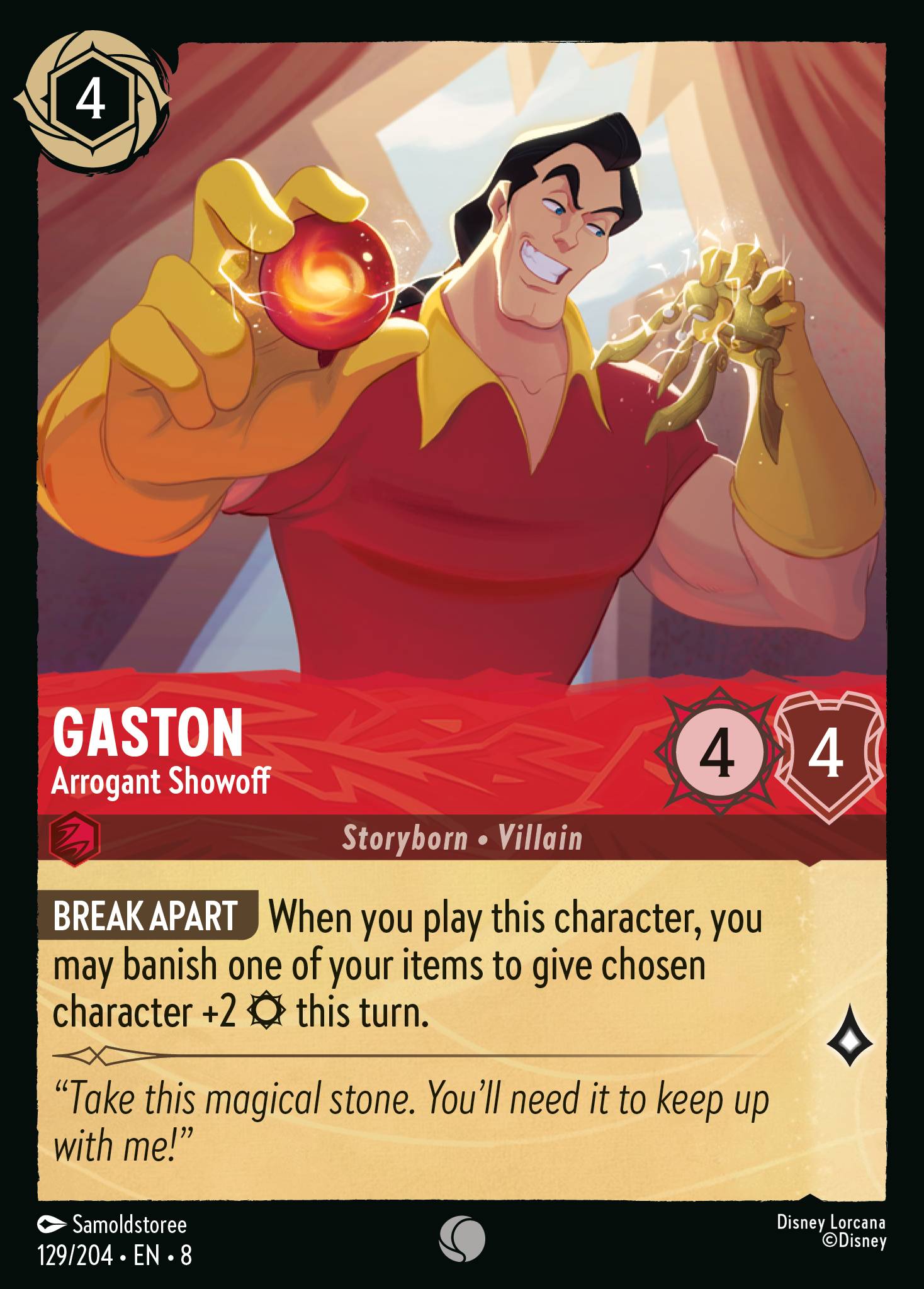 Gaston — Arrogant Showoff Disney Lorcana card