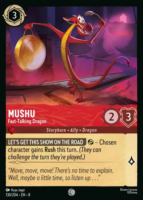 Mushu — Fast-Talking Dragon Disney Lorcana card
