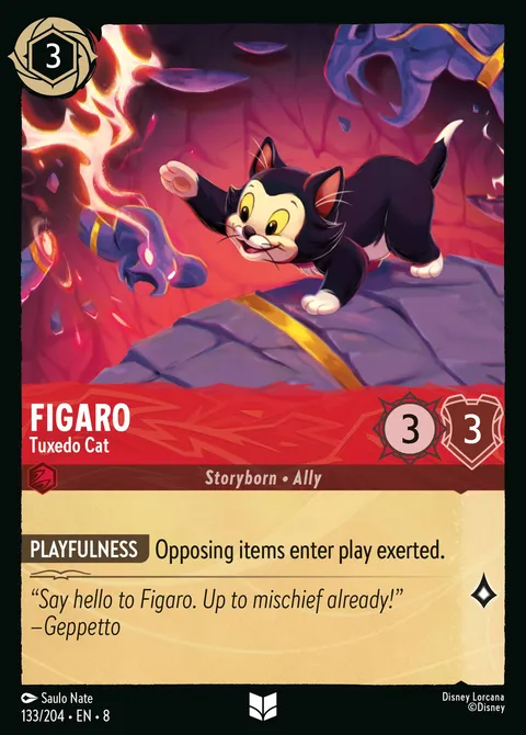 Figaro — Tuxedo Cat Disney Lorcana card
