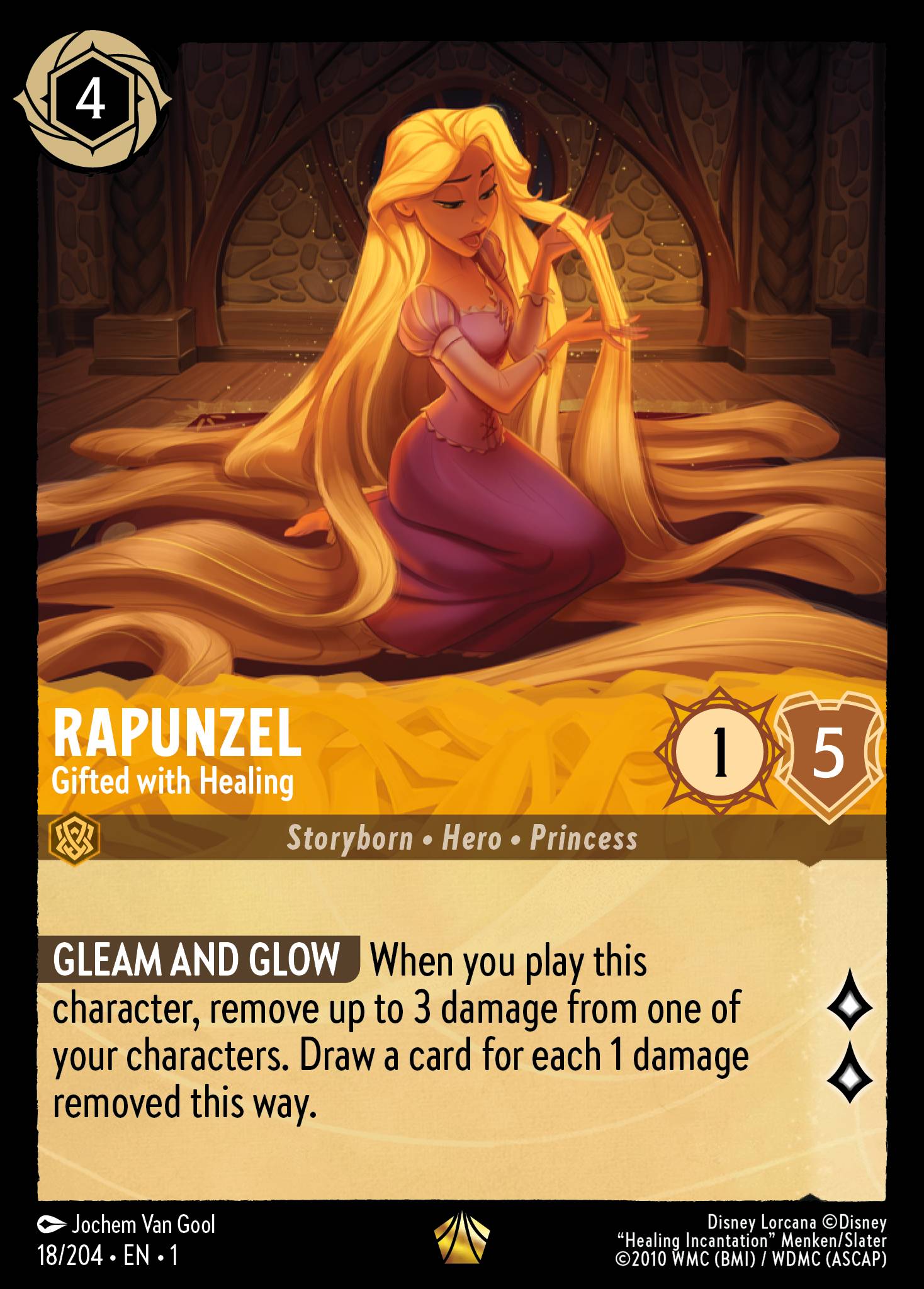 Rapunzel — Gifted with Healing Disney Lorcana card