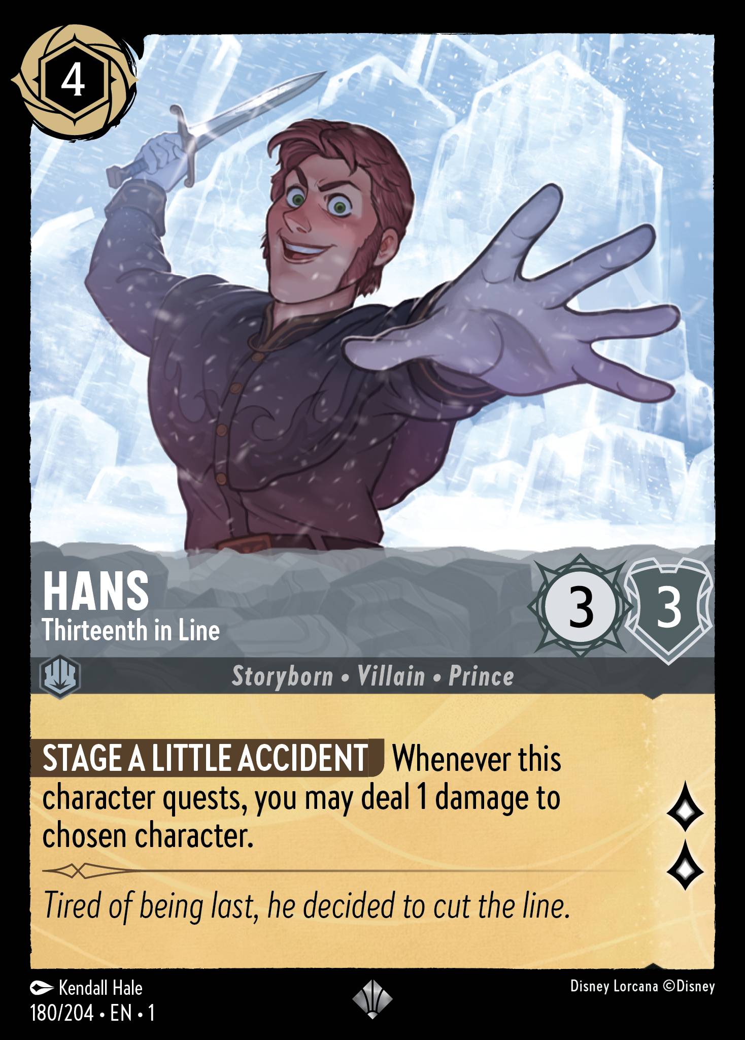 Hans — Thirteenth in Line Disney Lorcana card