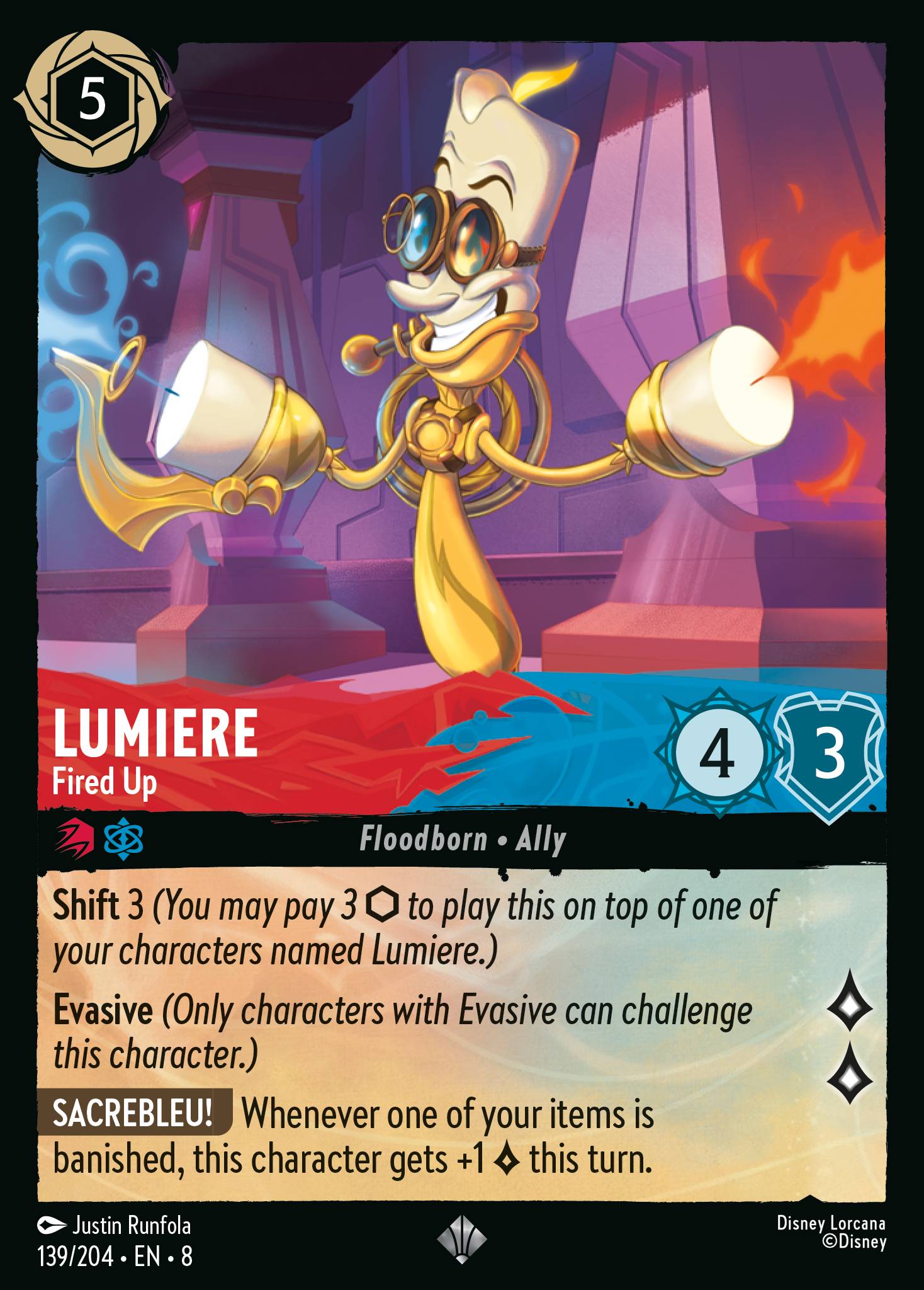 Lumiere — Fired Up Disney Lorcana card