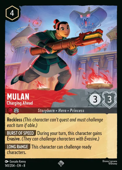 Mulan — Charging Ahead Disney Lorcana card
