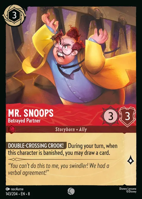 Mr. Snoops — Betrayed Partner Disney Lorcana card