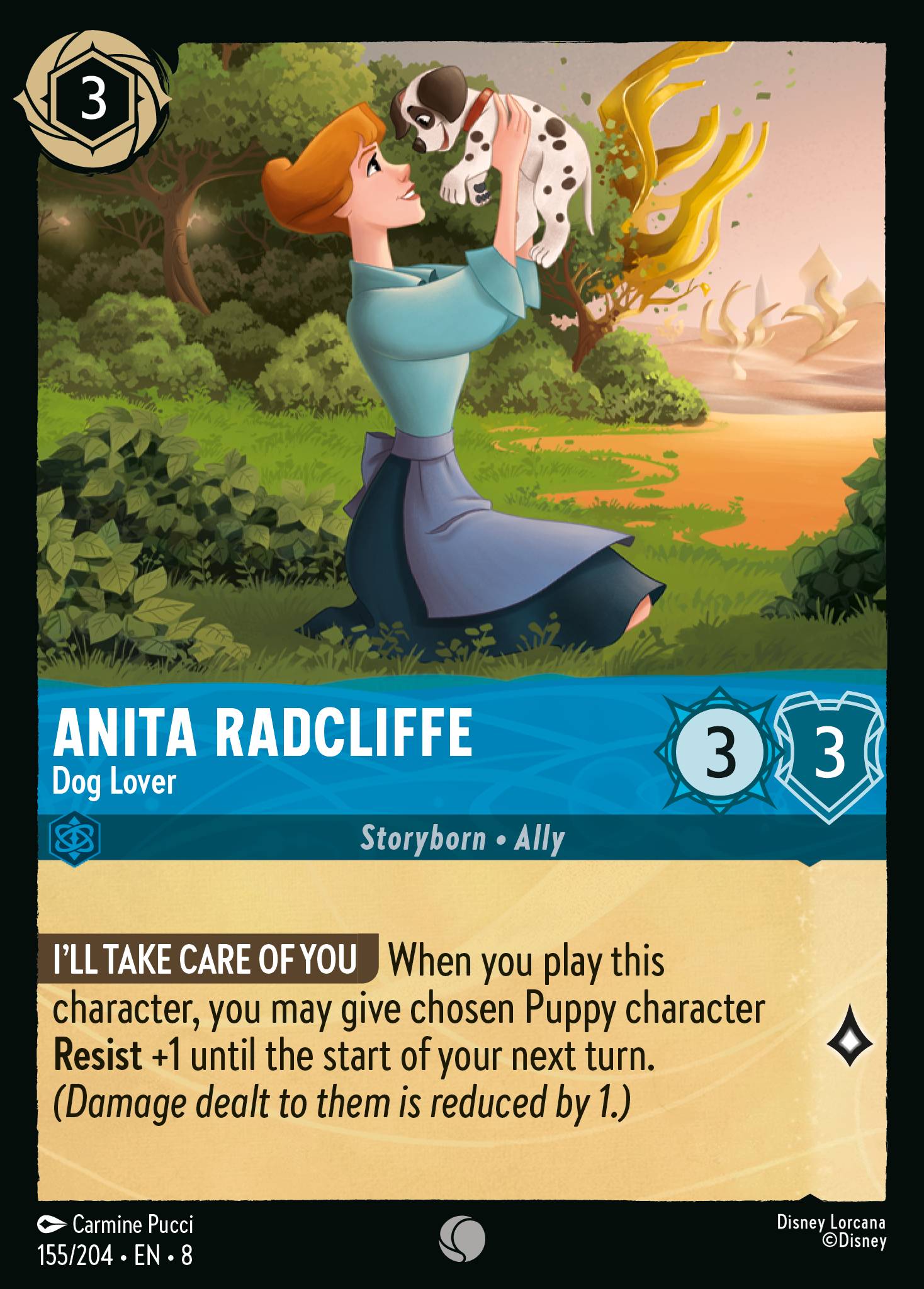 Anita Radcliffe — Dog Lover Disney Lorcana card