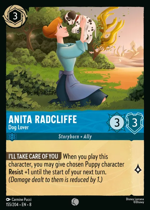Anita Radcliffe — Dog Lover Disney Lorcana card