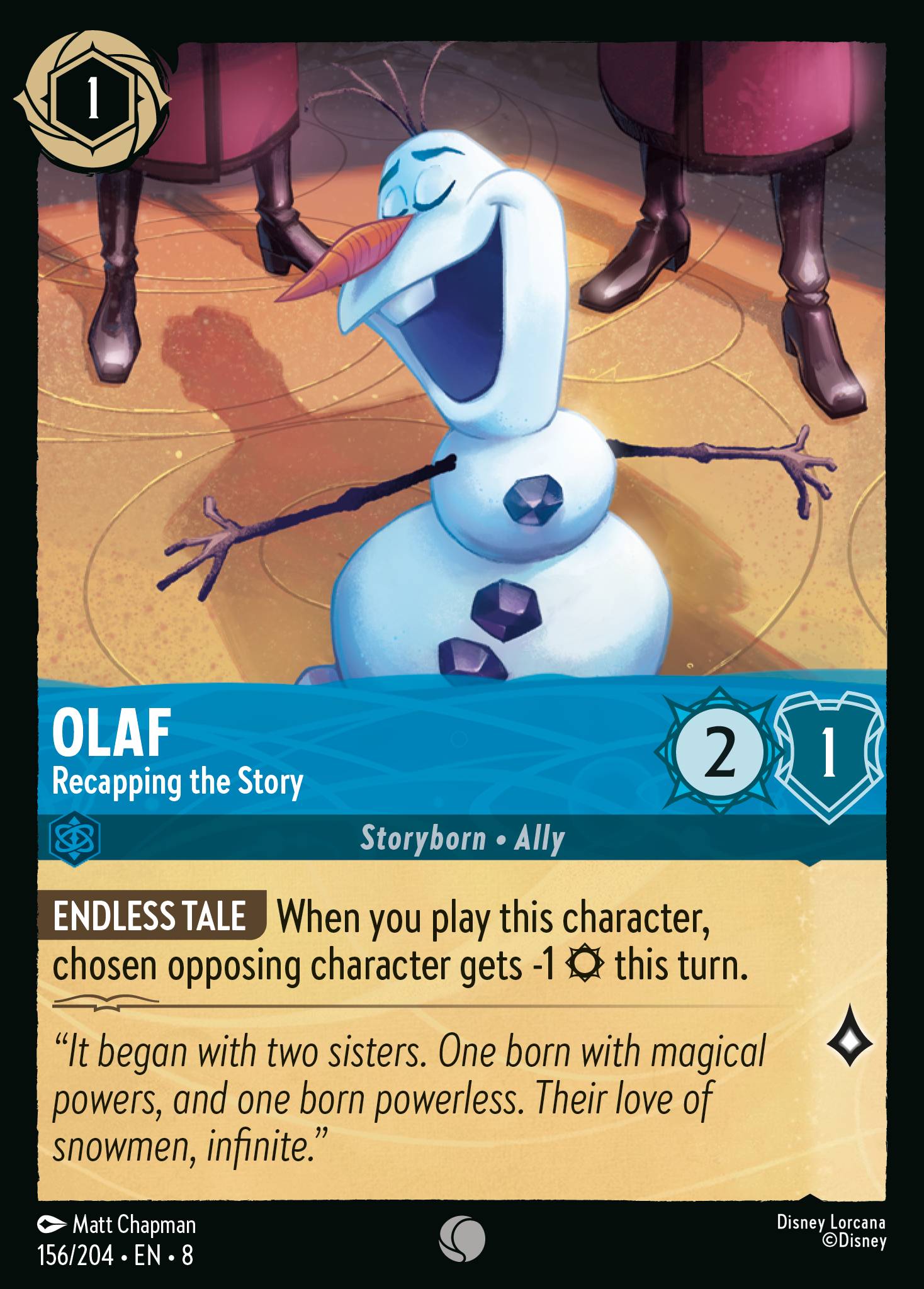 Olaf — Recapping the Story Disney Lorcana card