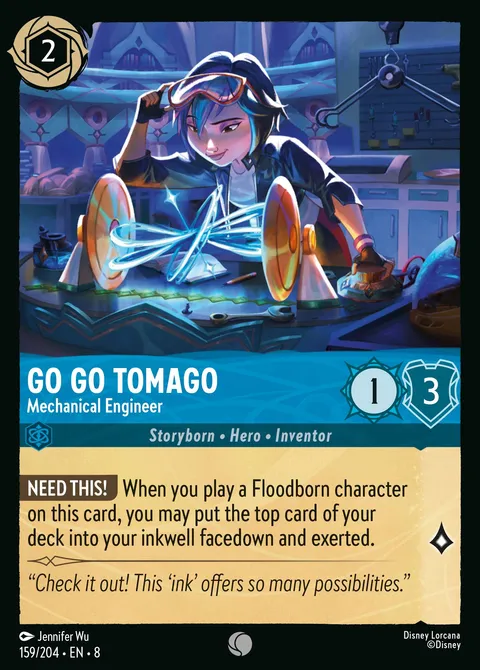 Go Go Tomago — Mechanical Engineer Disney Lorcana card