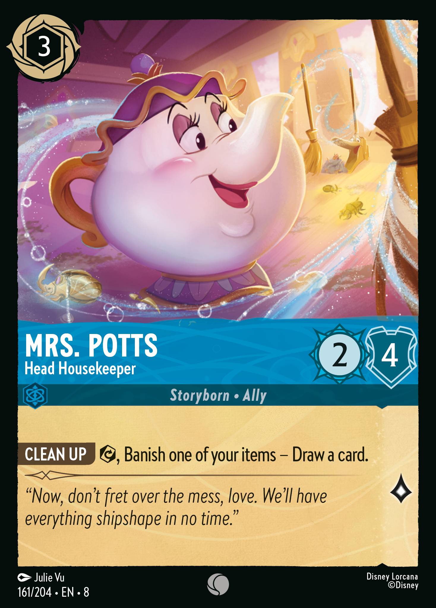 Mrs. Potts — Head Housekeeper Disney Lorcana card