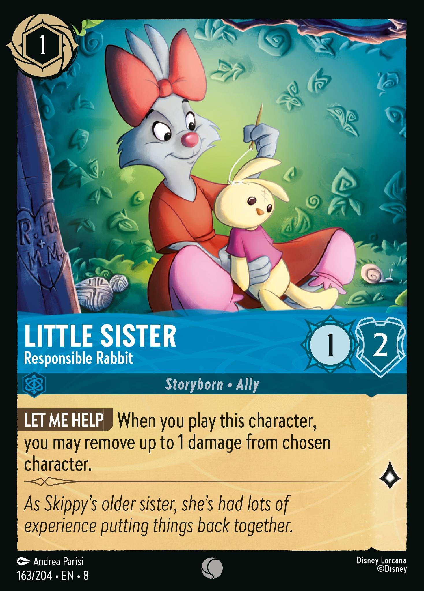 Little Sister — Responsible Rabbit Disney Lorcana card