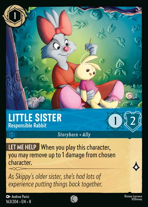 Little Sister — Responsible Rabbit Disney Lorcana card