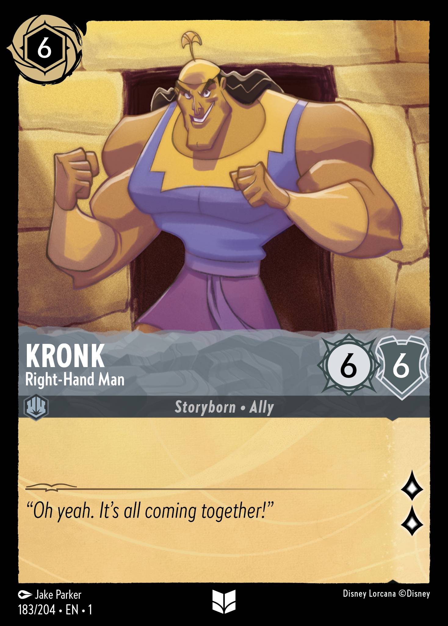Kronk — Right-Hand Man Disney Lorcana card