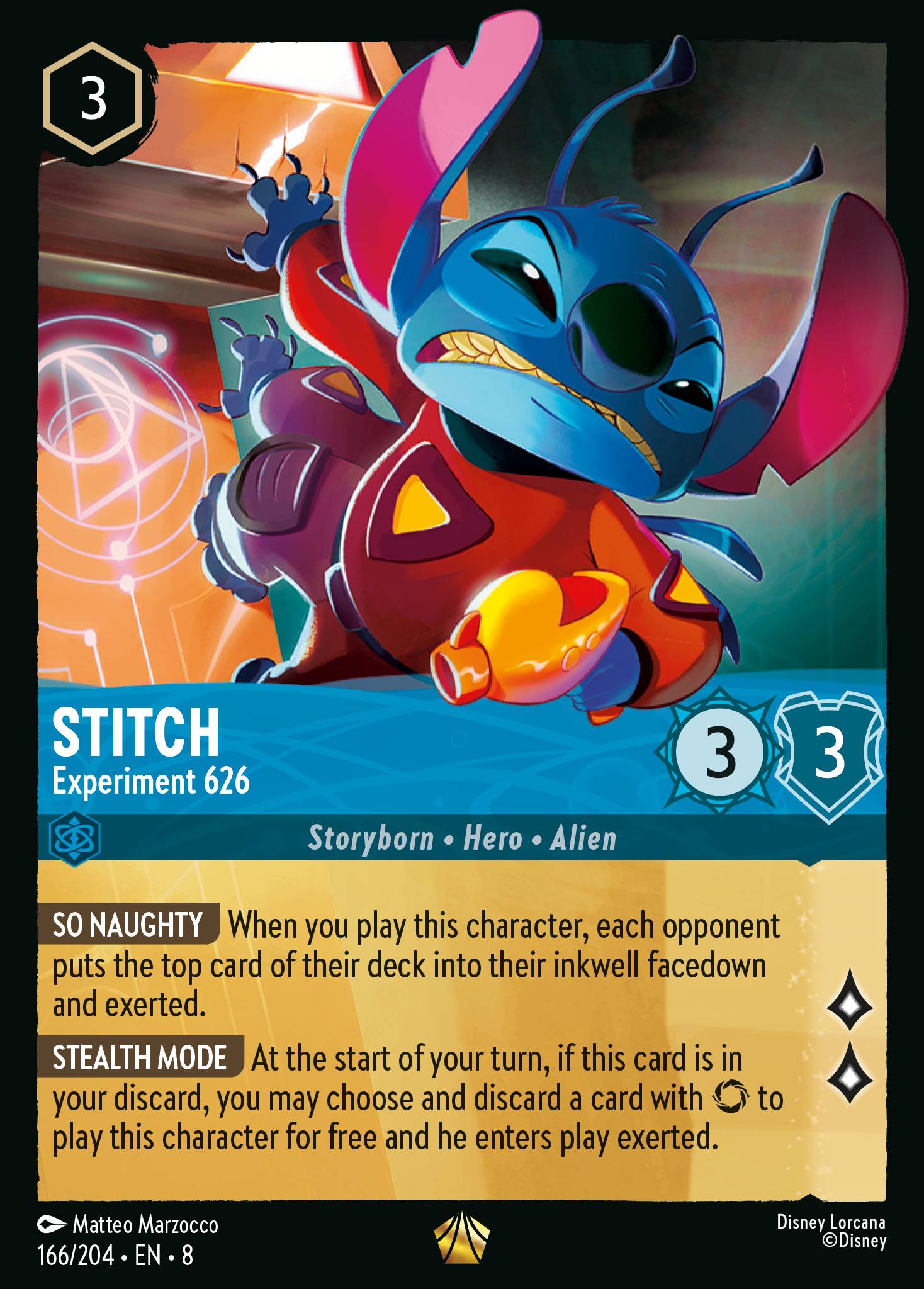Stitch — Experiment 626 Disney Lorcana card