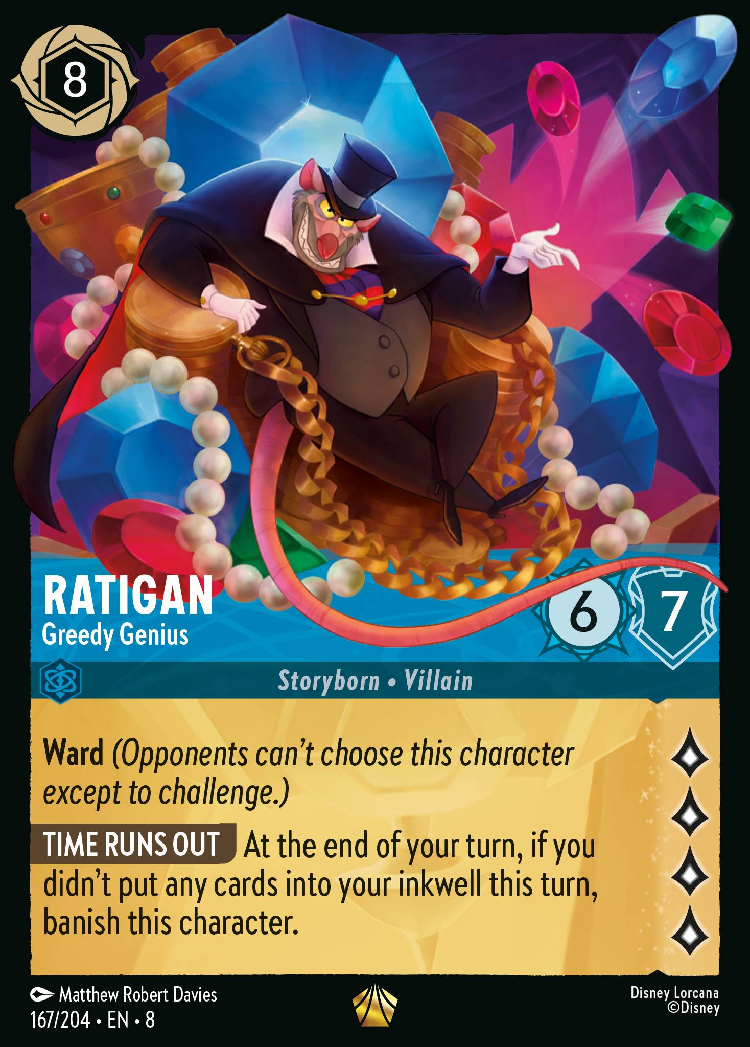 Ratigan — Greedy Genius Disney Lorcana card
