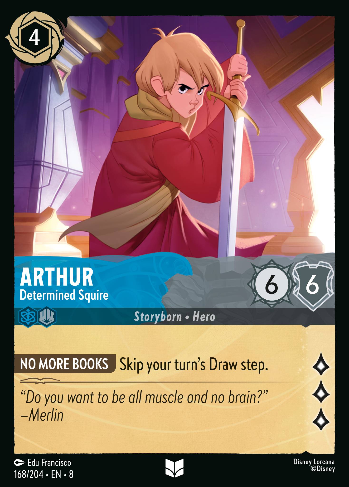 Arthur — Determined Squire Disney Lorcana card