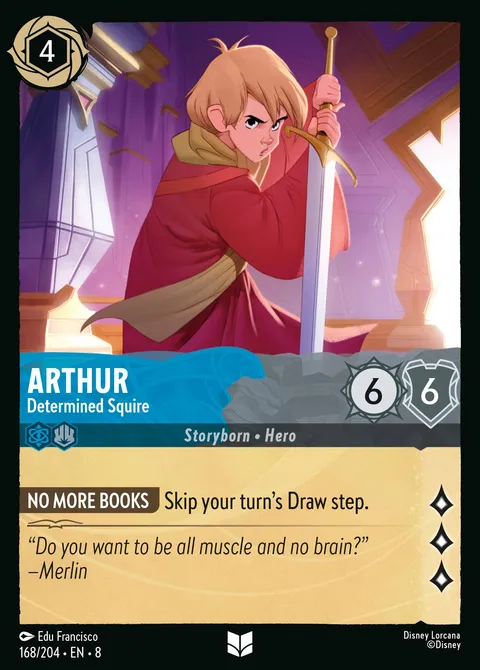 Arthur — Determined Squire Disney Lorcana card