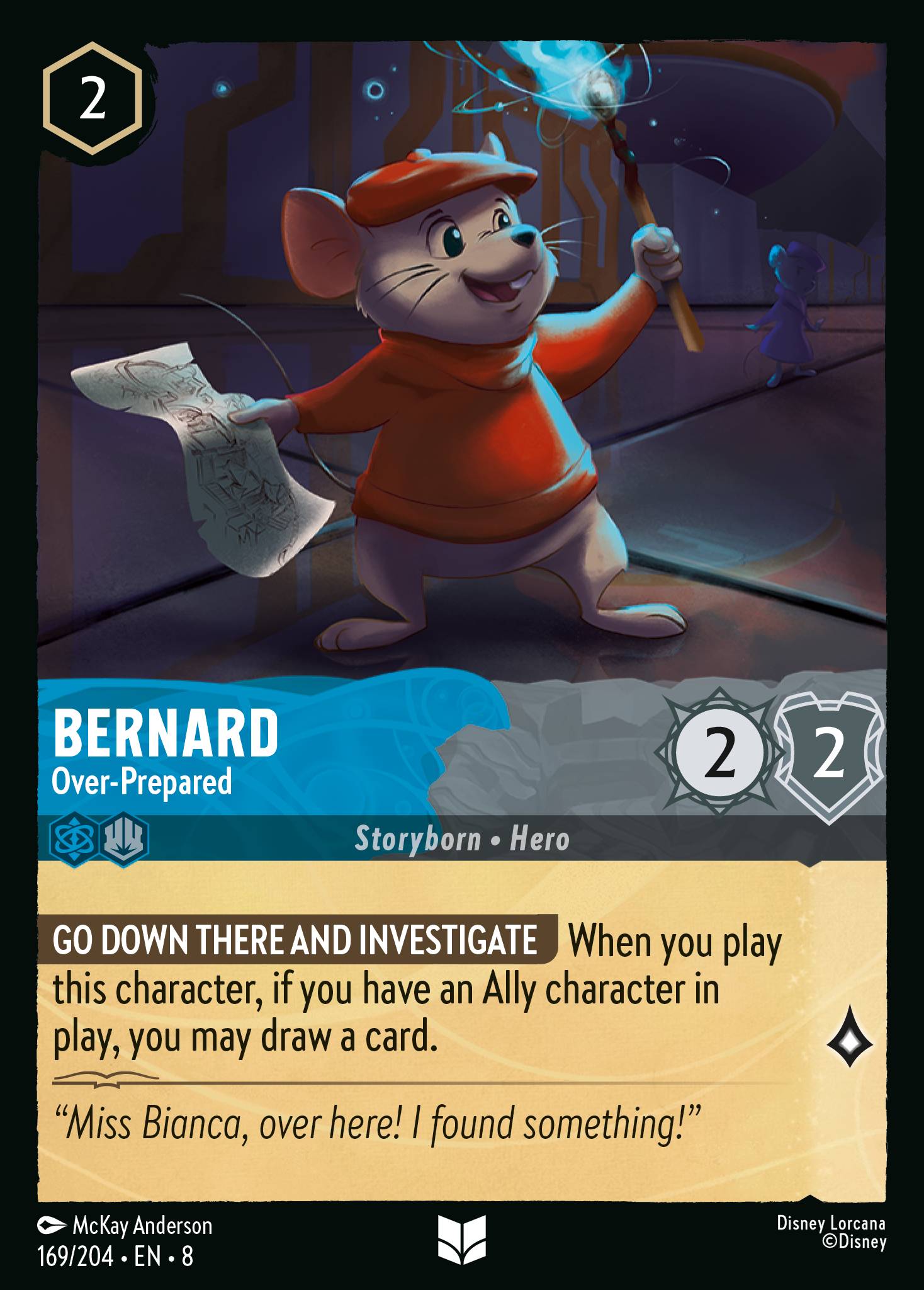 Bernard — Over-Prepared Disney Lorcana card