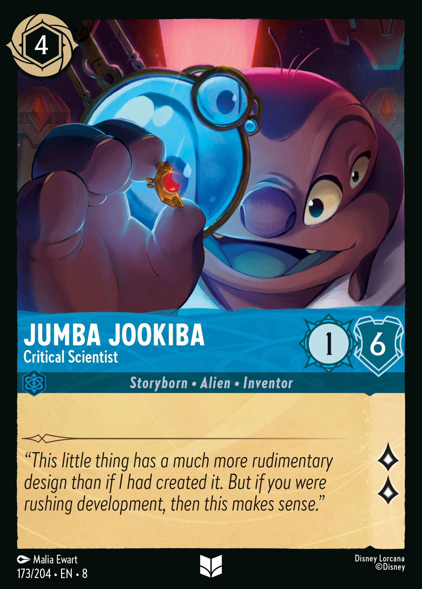 Jumba Jookiba — Critical Scientist Disney Lorcana card