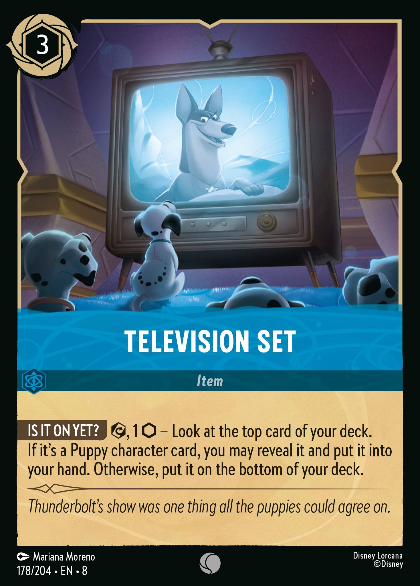 Television Set Disney Lorcana card