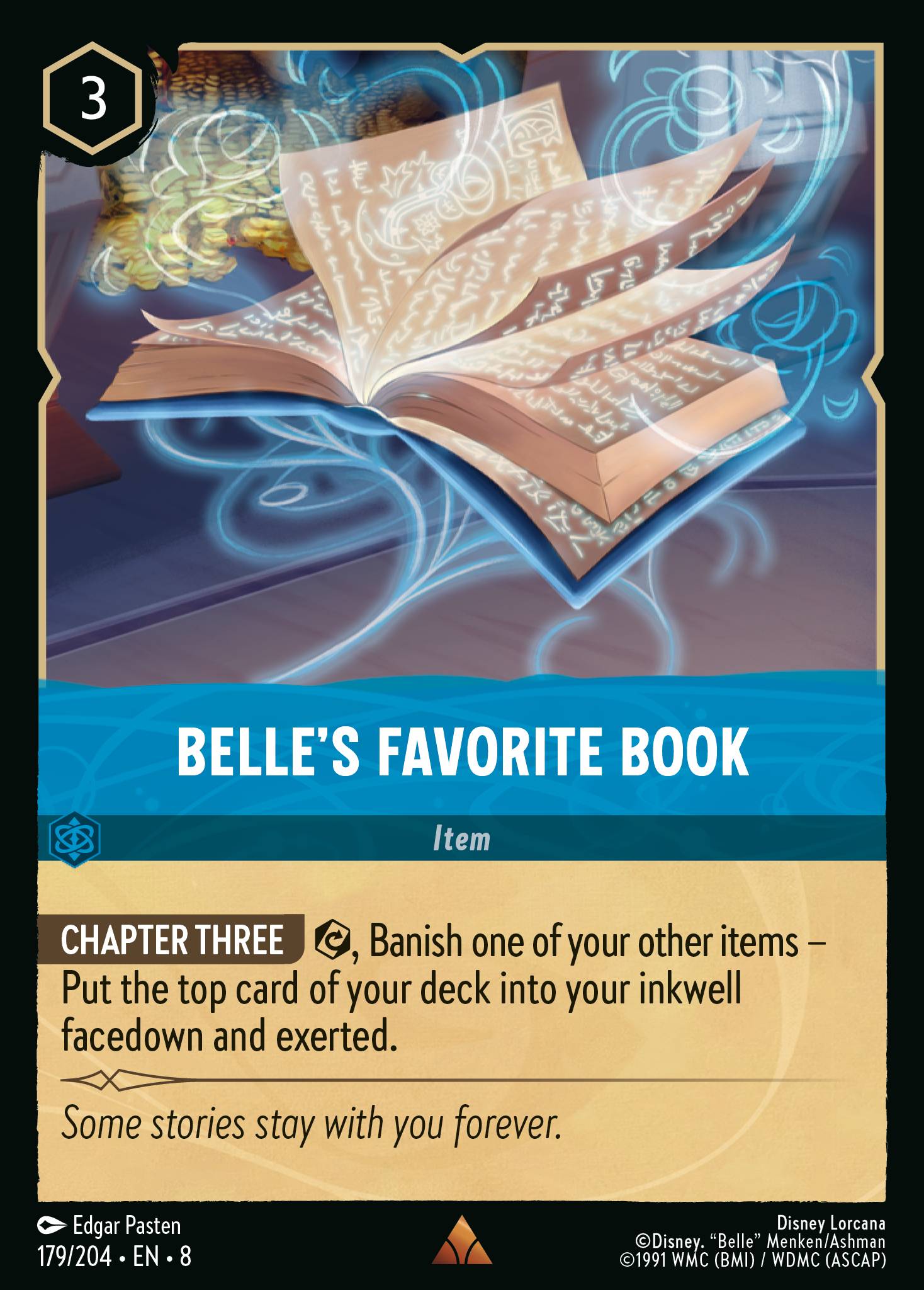 Belle's Favorite Book Disney Lorcana card