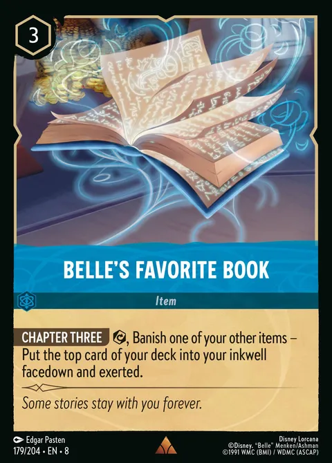 Belle's Favorite Book Disney Lorcana card