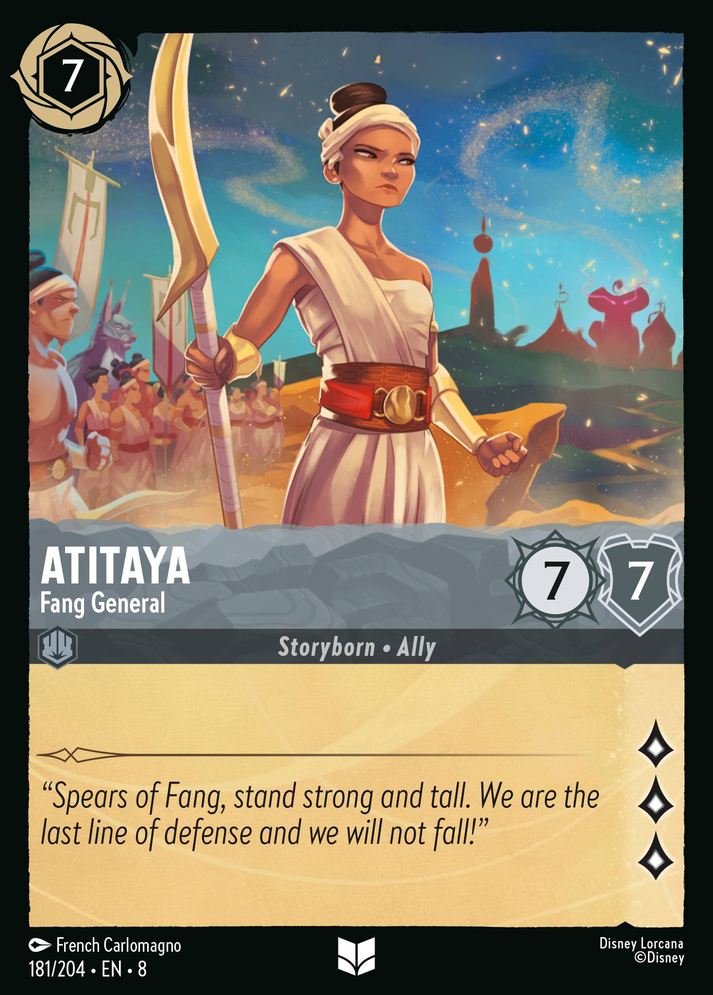 Atitaya — Fang General Disney Lorcana card