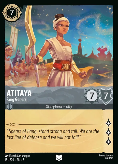 Atitaya — Fang General Disney Lorcana card