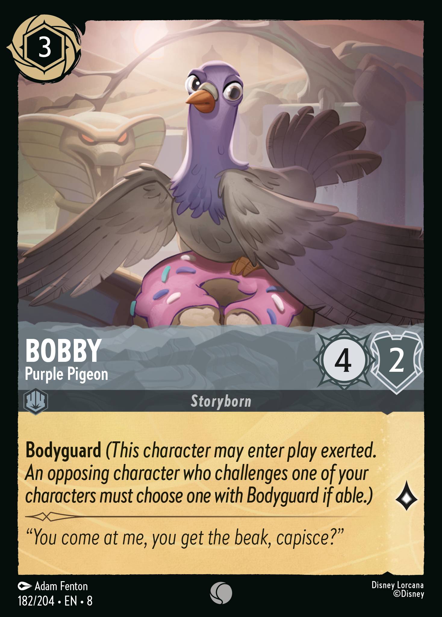 Bobby — Purple Pigeon Disney Lorcana card