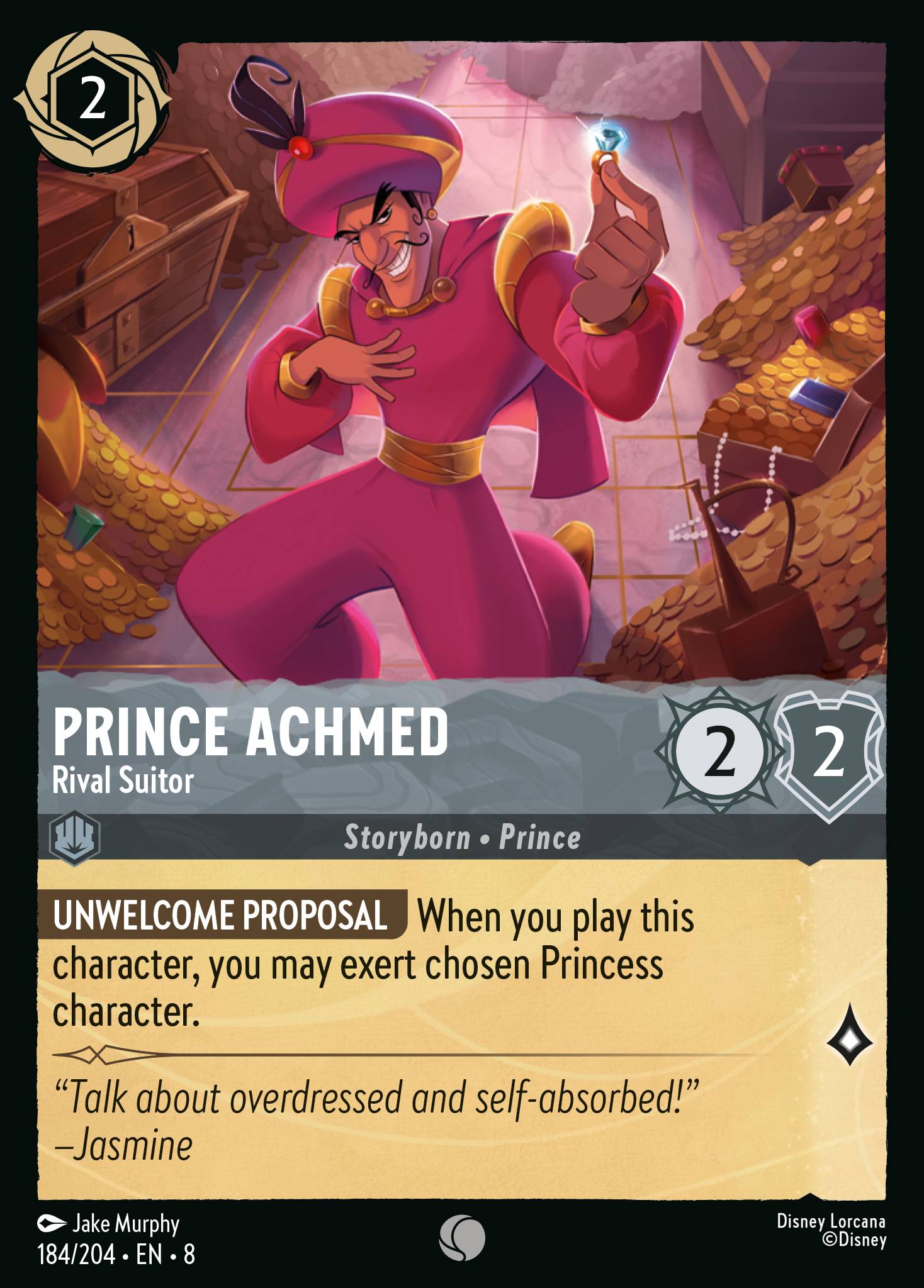 Prince Achmed — Rival Suitor Disney Lorcana card