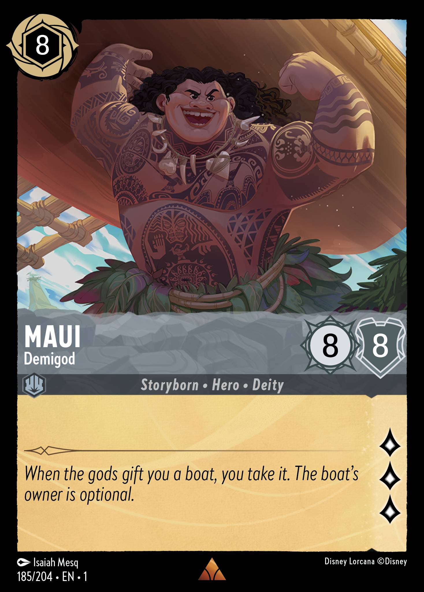 Maui — Demigod Disney Lorcana card