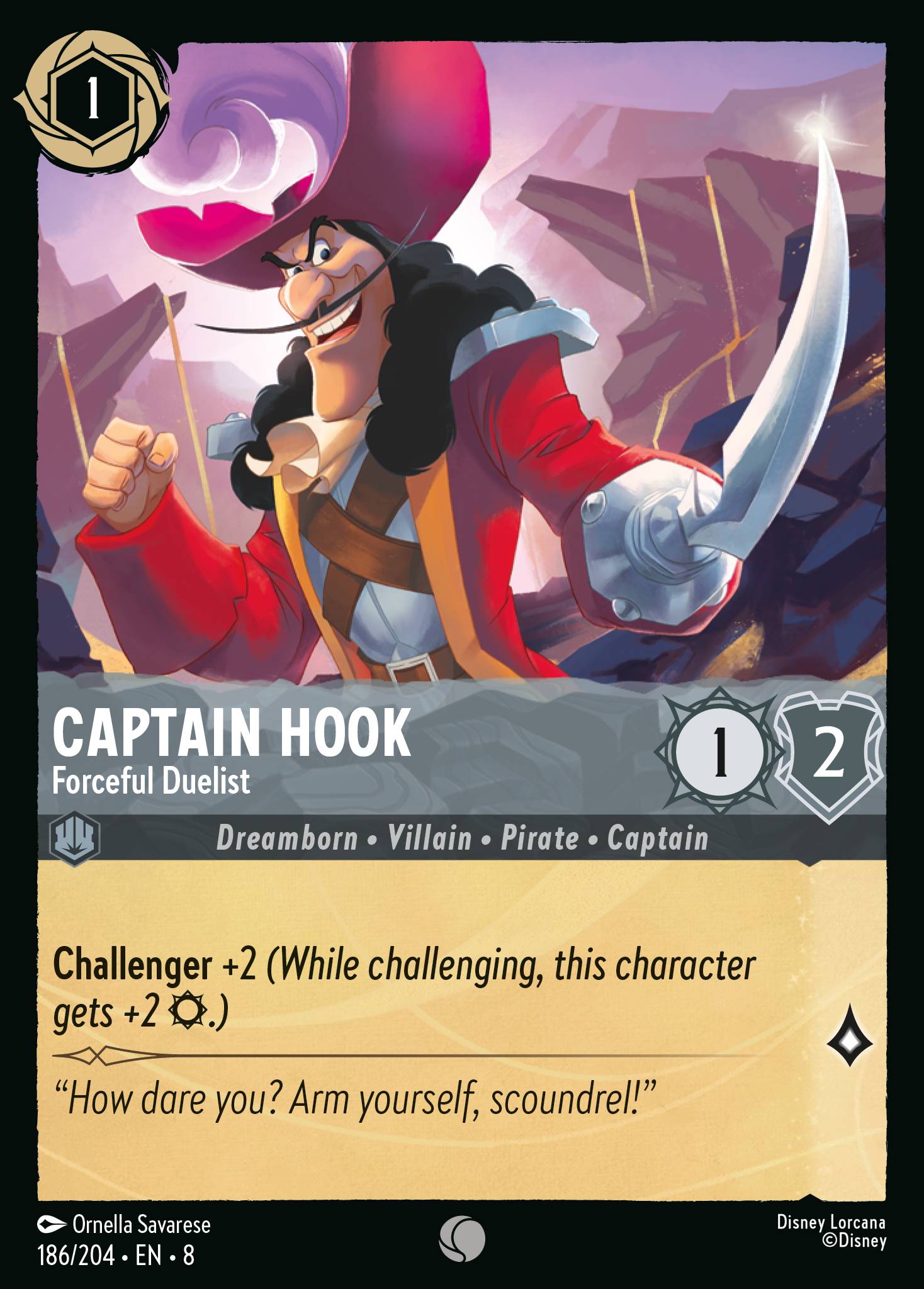 Captain Hook — Forceful Duelist Disney Lorcana card