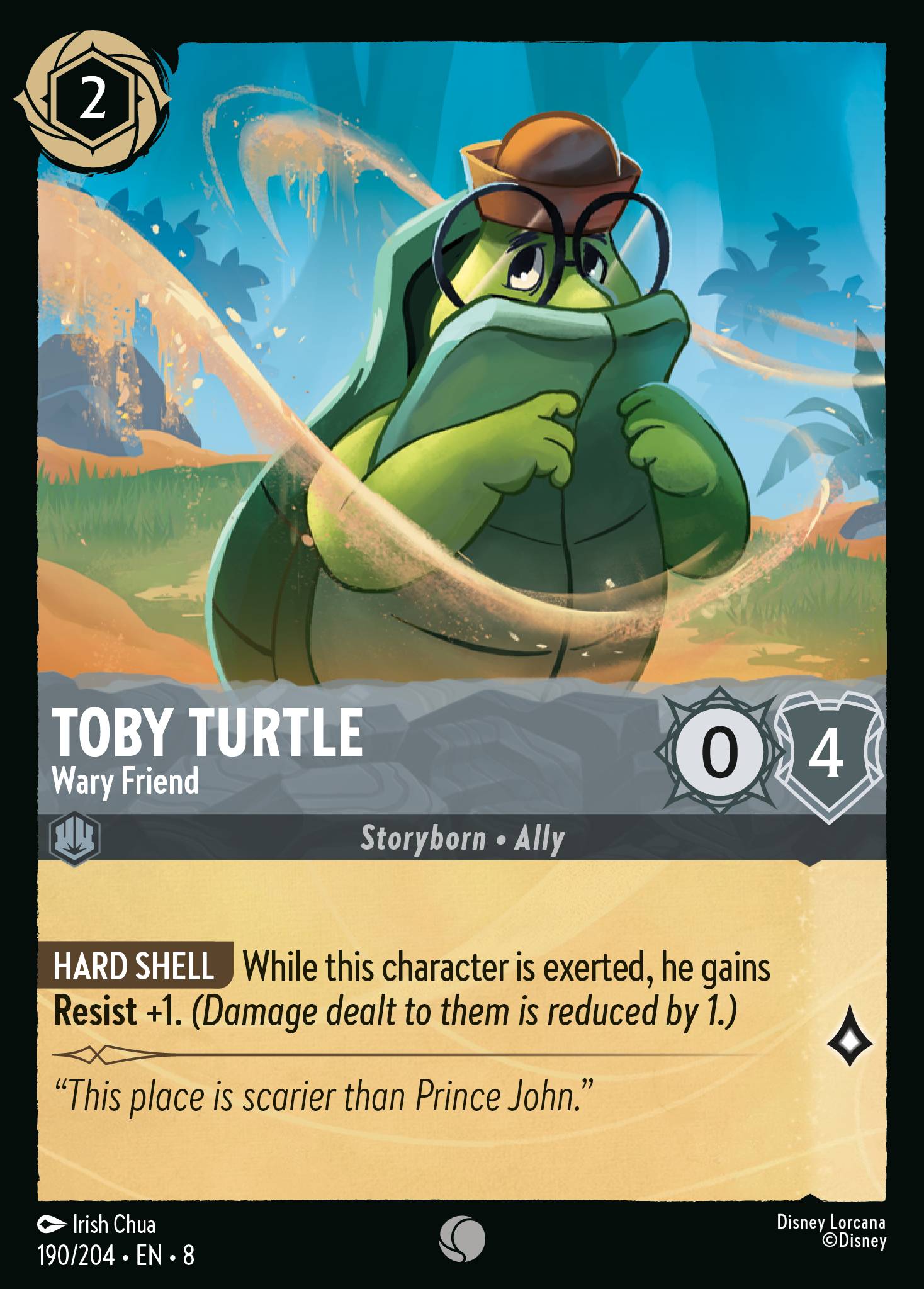 Toby Turtle — Wary Friend Disney Lorcana card