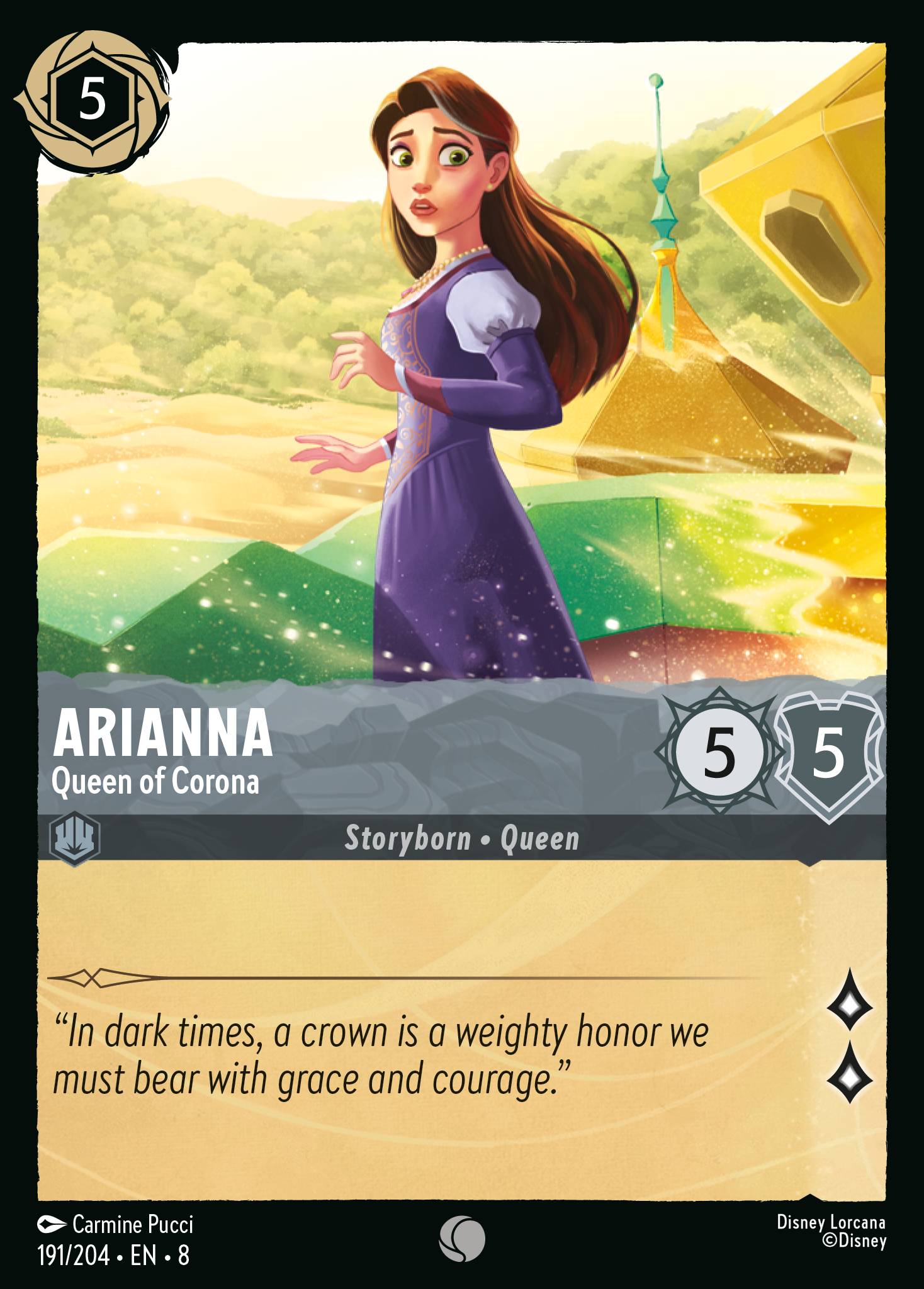 Arianna — Queen of Corona Disney Lorcana card
