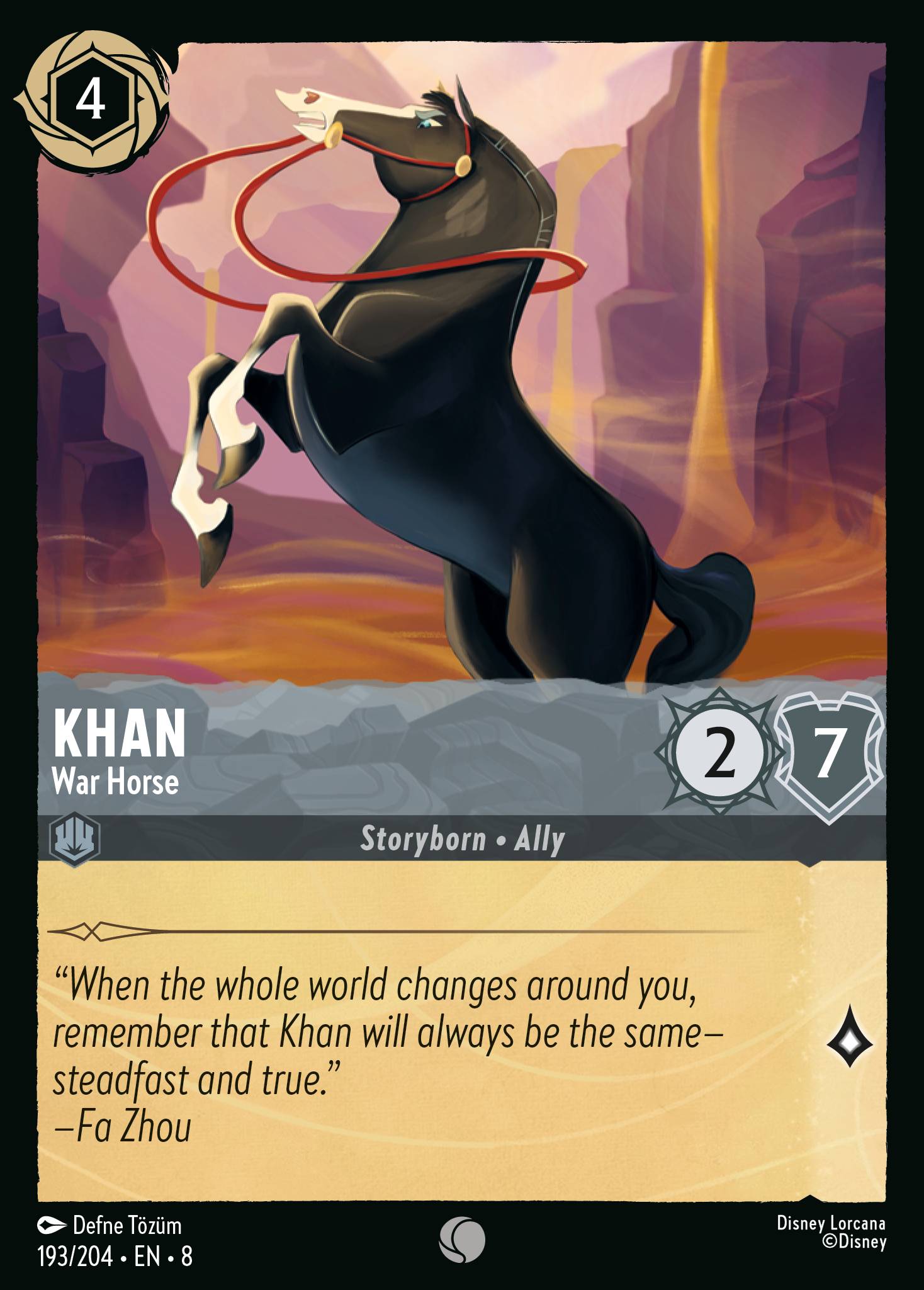 Khan — War Horse Disney Lorcana card
