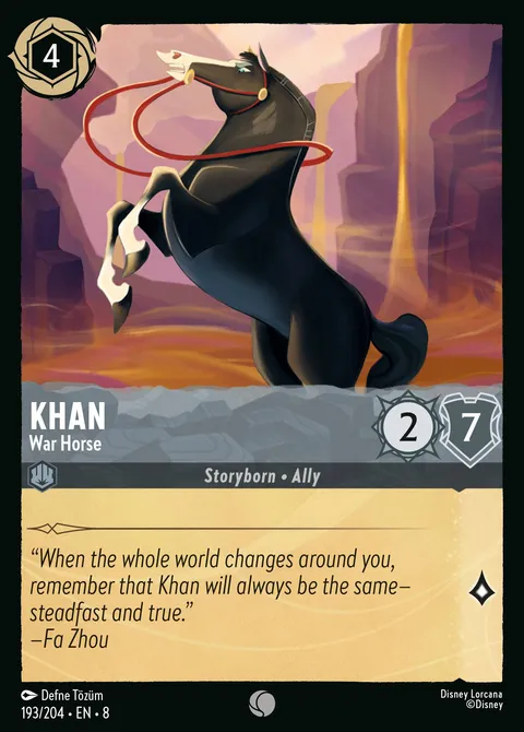 Khan — War Horse Disney Lorcana card