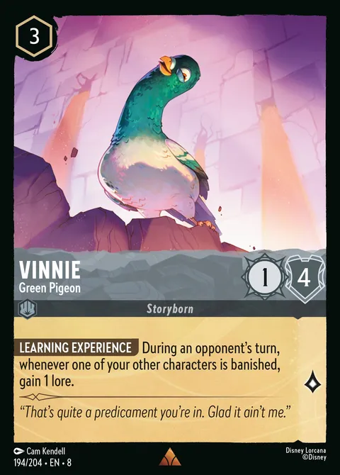 Vinnie — Green Pigeon Disney Lorcana card
