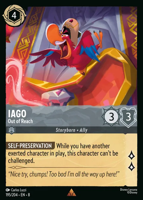 Iago — Out of Reach Disney Lorcana card