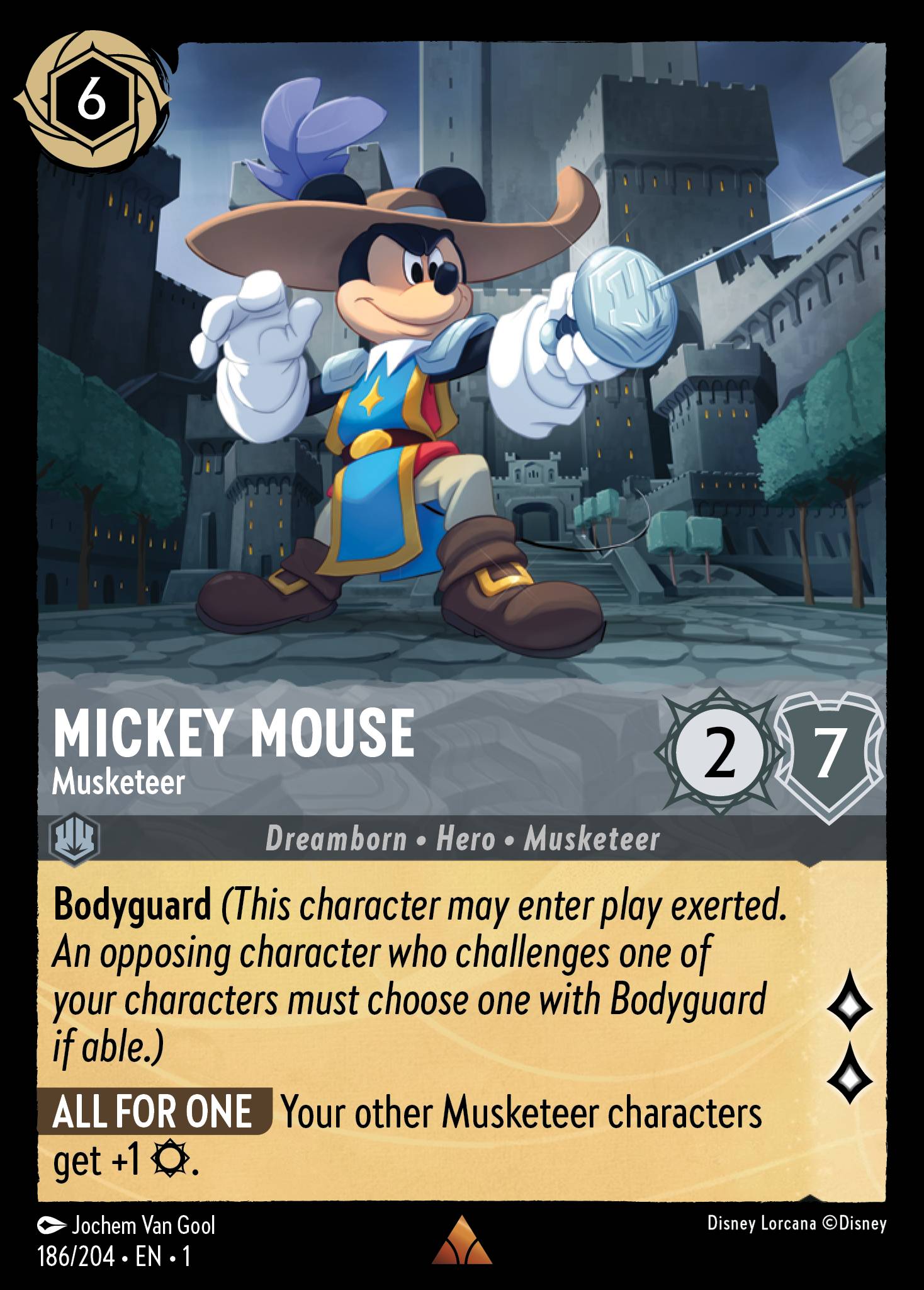 Mickey Mouse — Musketeer Disney Lorcana card